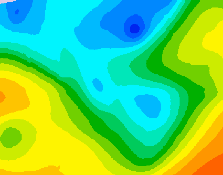 GDPS 500 millibar geopotential height 012 hour forecast chart for Canada based on 2026/05/02 1200Z data