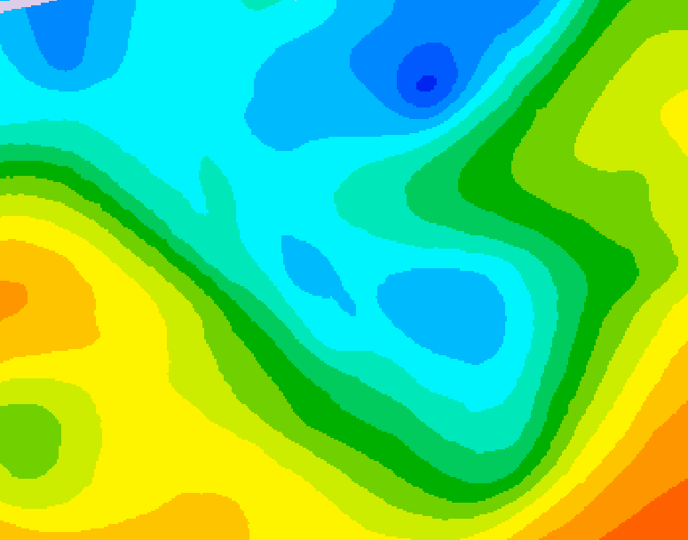 GDPS 500 millibar geopotential height 018 hour forecast chart for Canada based on 2026/05/02 1200Z data