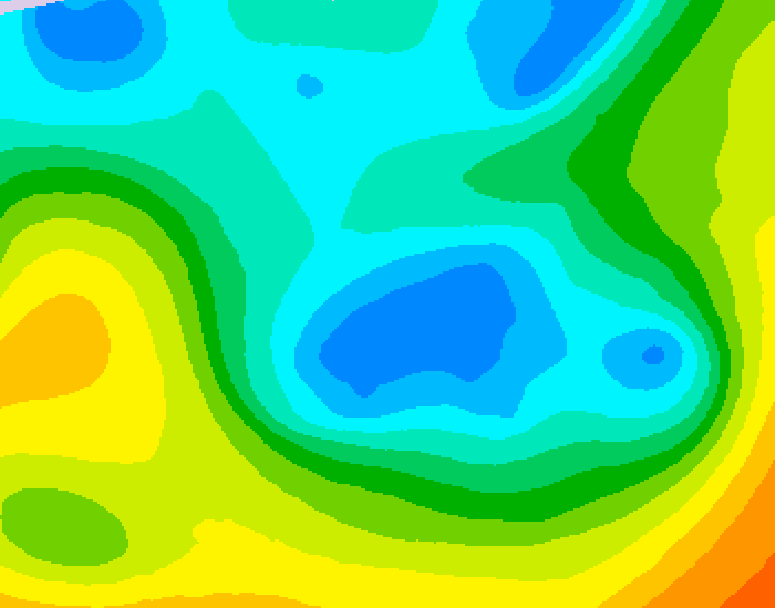 GDPS 500 millibar geopotential height 042 hour forecast chart for Canada based on 2026/05/02 1200Z data