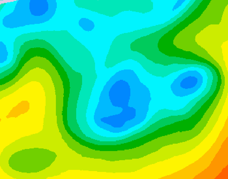 GDPS 500 millibar geopotential height 060 hour forecast chart for Canada based on 2026/05/02 1200Z data