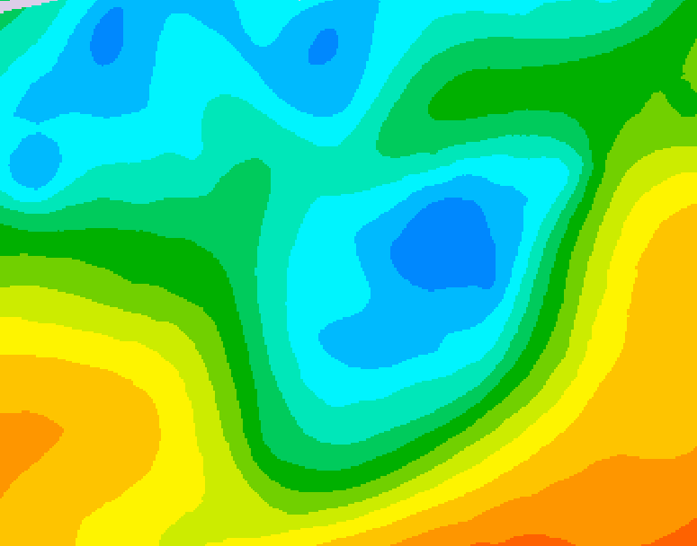 GDPS 500 millibar geopotential height 102 hour forecast chart for Canada based on 2026/05/02 1200Z data