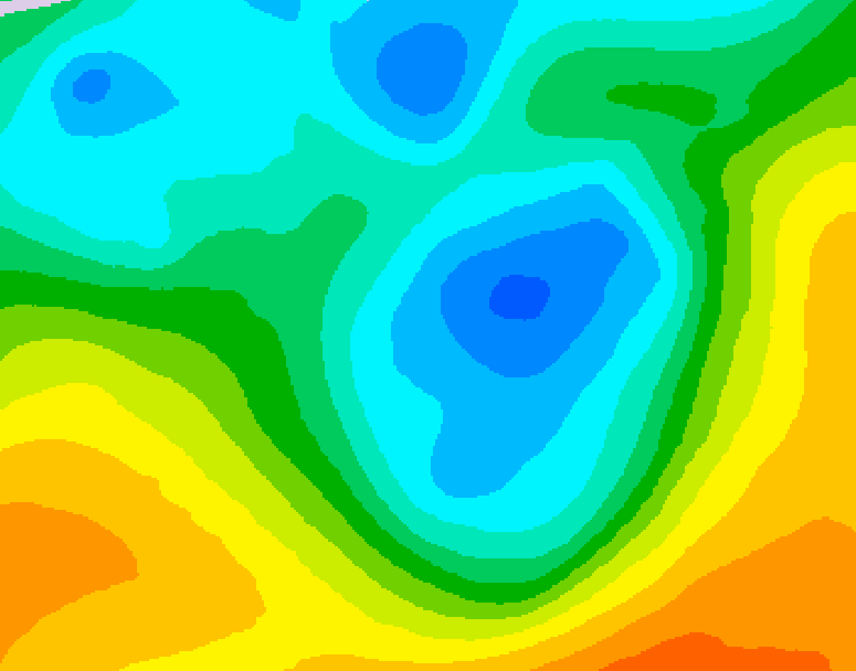 GDPS 500 millibar geopotential height 120 hour forecast chart for Canada based on 2026/05/02 1200Z data