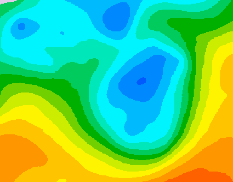 GDPS 500 millibar geopotential height 126 hour forecast chart for Canada based on 2026/05/02 1200Z data