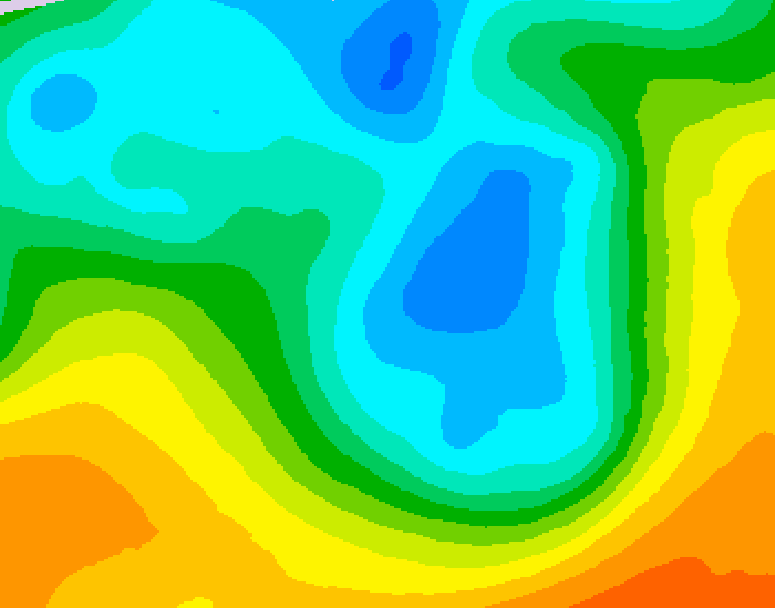 GDPS 500 millibar geopotential height 132 hour forecast chart for Canada based on 2026/05/02 1200Z data