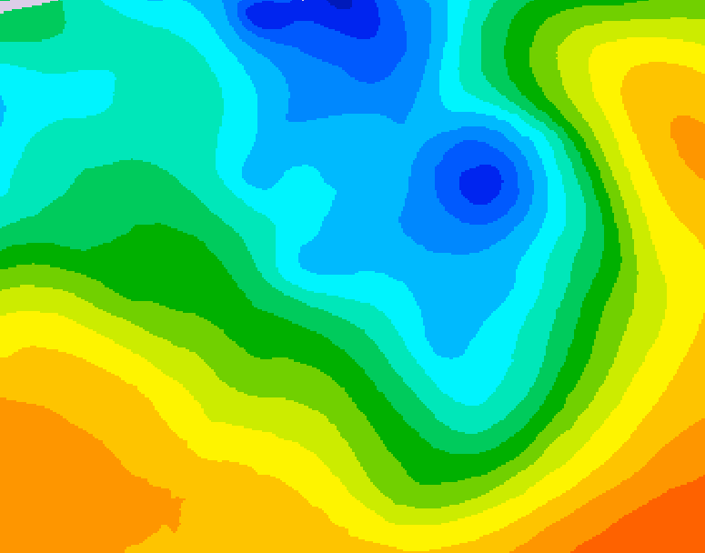 GDPS 500 millibar geopotential height 180 hour forecast chart for Canada based on 2026/05/02 1200Z data