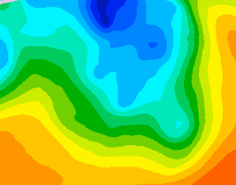 GDPS 500 millibar geopotential height 198 hour forecast chart for Canada based on 2026/05/02 1200Z data