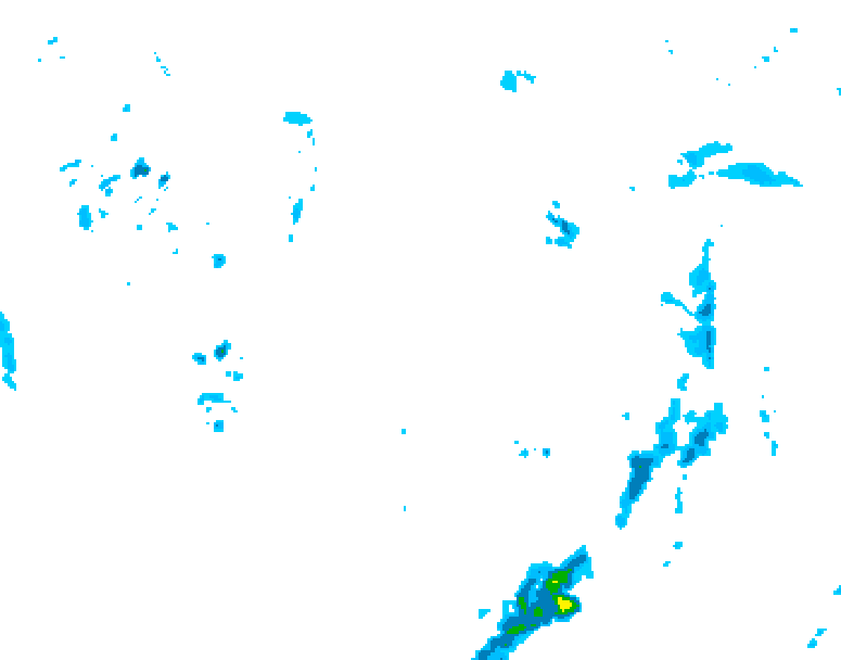 GDPS precipitation 126 hour forecast chart for Canada based on 2026/05/02 0000Z data
