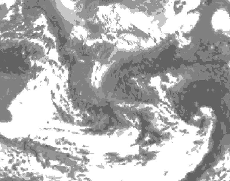 GDPS total cloud 048 hour forecast chart for Canada based on 2026/05/02 0000Z data