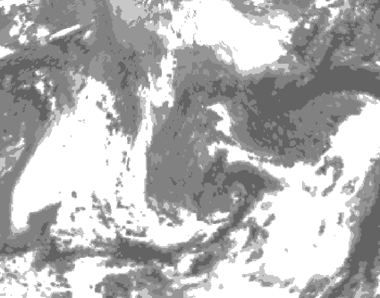 GDPS total cloud 078 hour forecast chart for Canada based on 2026/05/02 0000Z data