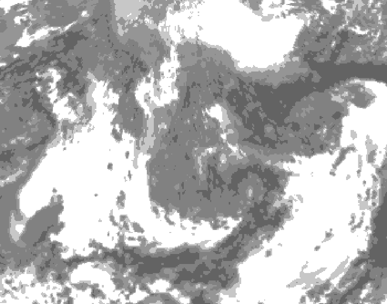 GDPS total cloud 084 hour forecast chart for Canada based on 2026/05/02 0000Z data