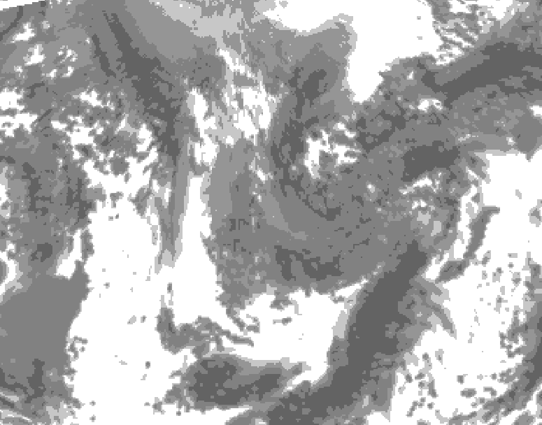 GDPS total cloud 108 hour forecast chart for Canada based on 2026/05/02 0000Z data