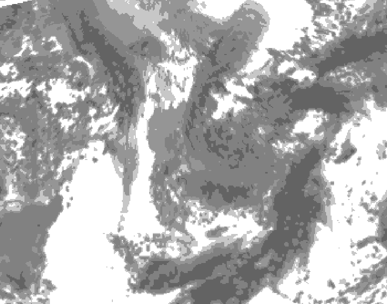 GDPS total cloud 114 hour forecast chart for Canada based on 2026/05/02 0000Z data