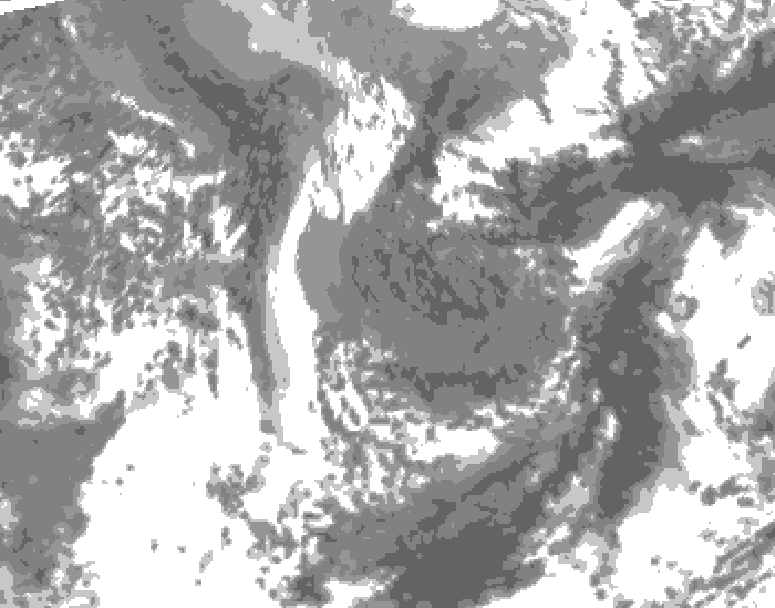 GDPS total cloud 120 hour forecast chart for Canada based on 2026/05/02 0000Z data