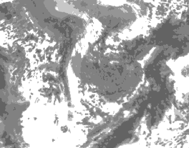 GDPS total cloud 126 hour forecast chart for Canada based on 2026/05/02 0000Z data