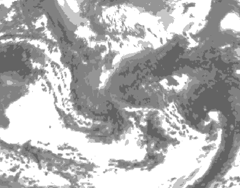 GDPS total cloud 036 hour forecast chart for Canada based on 2026/05/02 1200Z data