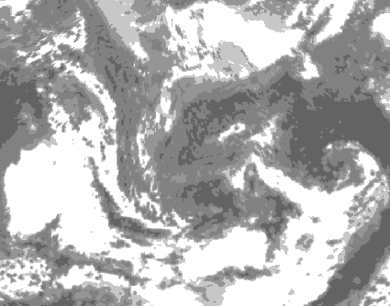 GDPS total cloud 048 hour forecast chart for Canada based on 2026/05/02 1200Z data