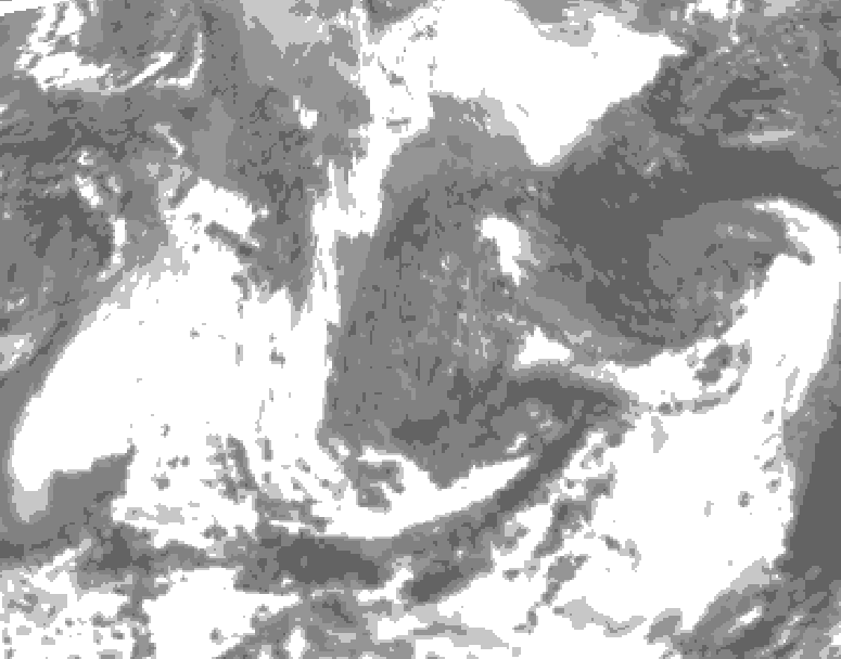 GDPS total cloud 066 hour forecast chart for Canada based on 2026/05/02 1200Z data