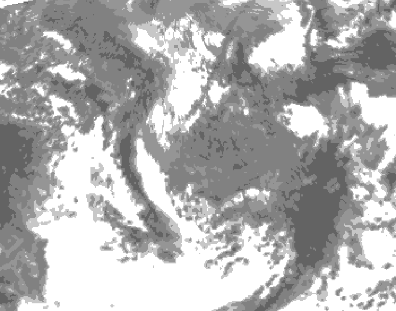 GDPS total cloud 126 hour forecast chart for Canada based on 2026/05/02 1200Z data