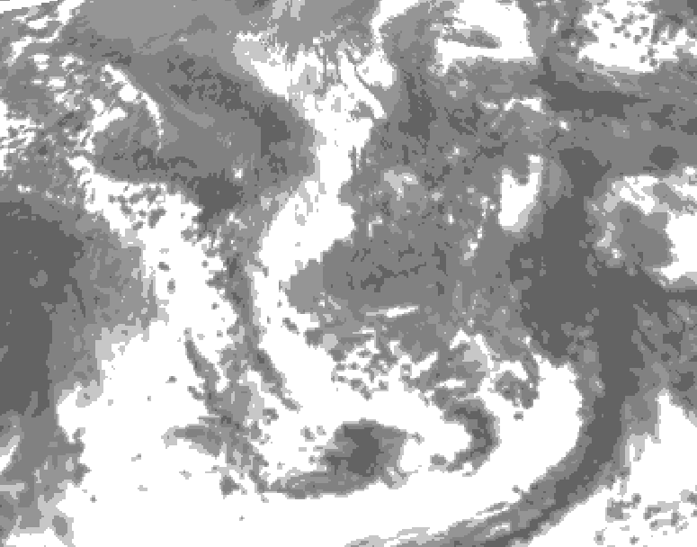 GDPS total cloud 138 hour forecast chart for Canada based on 2026/05/02 1200Z data