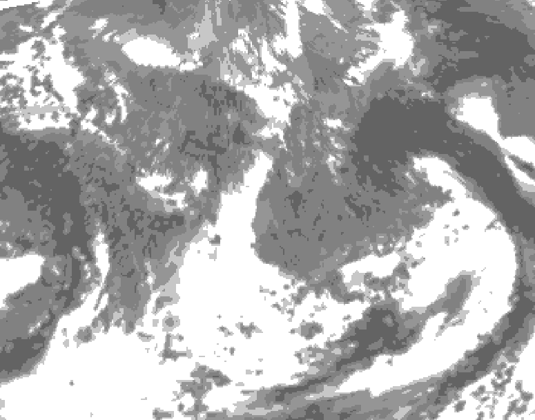 GDPS total cloud 162 hour forecast chart for Canada based on 2026/05/02 1200Z data