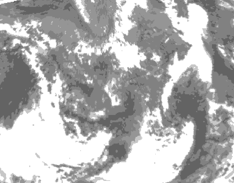 GDPS total cloud 198 hour forecast chart for Canada based on 2026/05/02 1200Z data