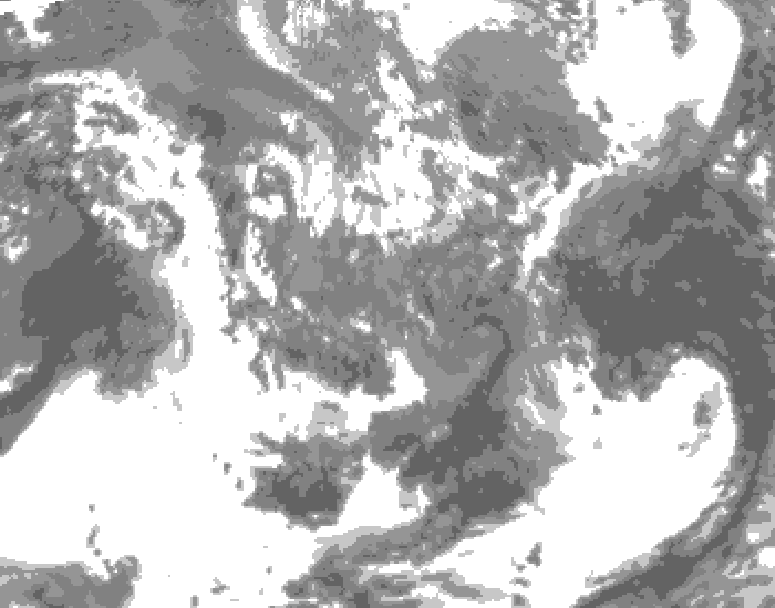 GDPS total cloud 216 hour forecast chart for Canada based on 2026/05/02 1200Z data