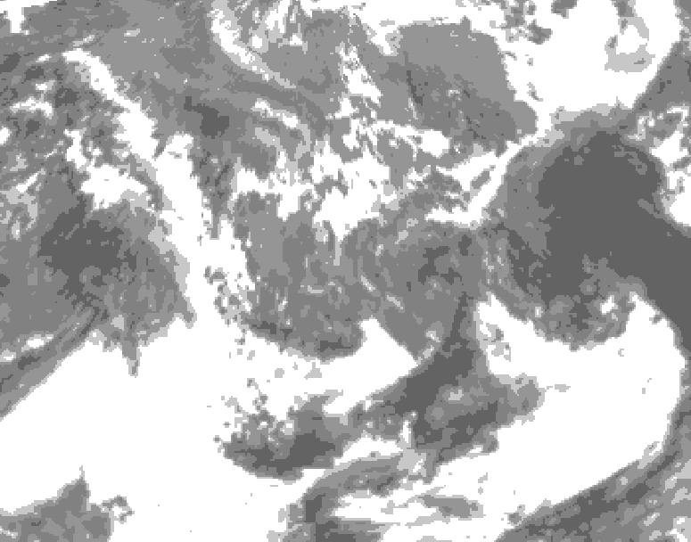 GDPS total cloud 222 hour forecast chart for Canada based on 2026/05/02 1200Z data