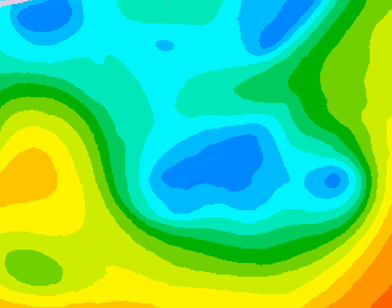 GDPS 500 millibar geopotential height 030 hour forecast chart for Canada based on 2026/05/03 0000Z data