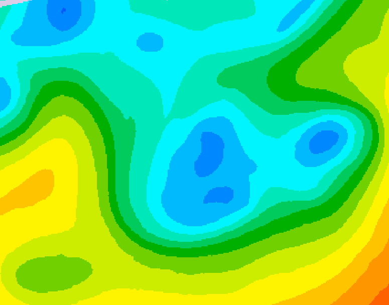 GDPS 500 millibar geopotential height 048 hour forecast chart for Canada based on 2026/05/03 0000Z data