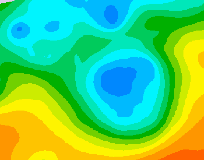 GDPS 500 millibar geopotential height 120 hour forecast chart for Canada based on 2026/05/03 0000Z data