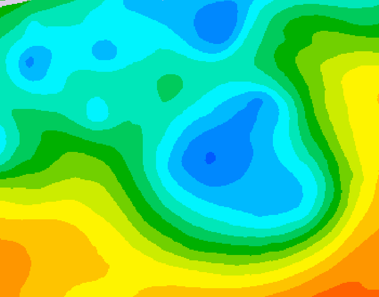 GDPS 500 millibar geopotential height 132 hour forecast chart for Canada based on 2026/05/03 0000Z data
