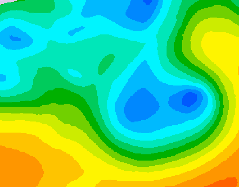 GDPS 500 millibar geopotential height 150 hour forecast chart for Canada based on 2026/05/03 0000Z data