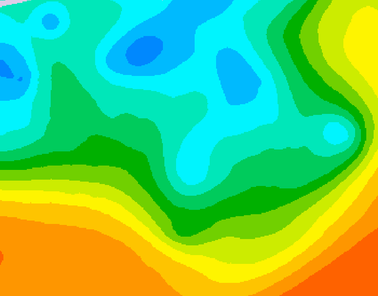 GDPS 500 millibar geopotential height 222 hour forecast chart for Canada based on 2026/05/03 0000Z data