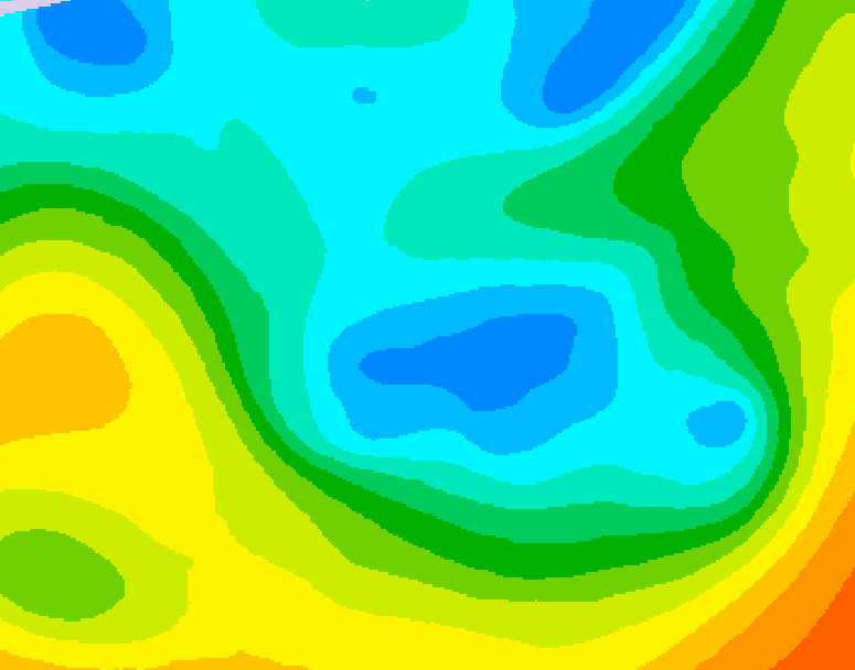 GDPS 500 millibar geopotential height 012 hour forecast chart for Canada based on 2026/05/03 1200Z data