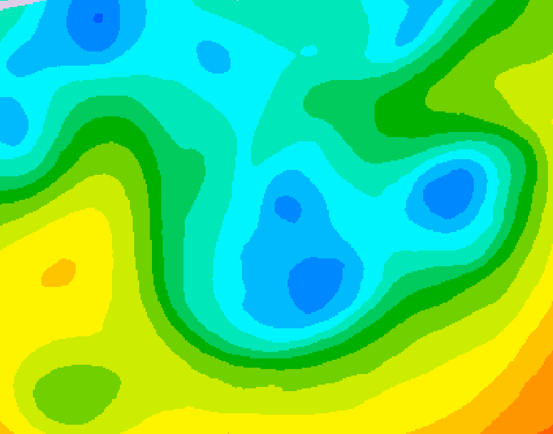 GDPS 500 millibar geopotential height 042 hour forecast chart for Canada based on 2026/05/03 1200Z data