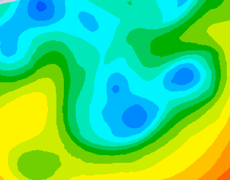 GDPS 500 millibar geopotential height 048 hour forecast chart for Canada based on 2026/05/03 1200Z data