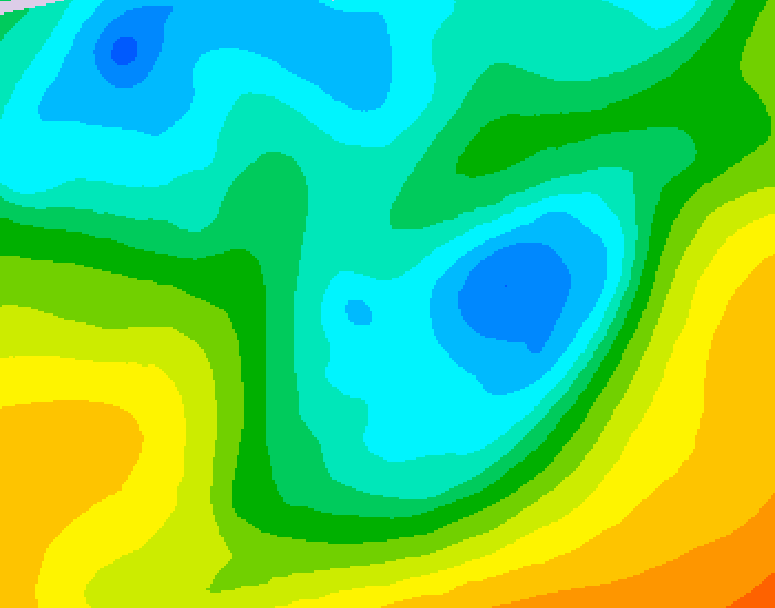 GDPS 500 millibar geopotential height 072 hour forecast chart for Canada based on 2026/05/03 1200Z data