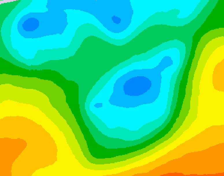 GDPS 500 millibar geopotential height 090 hour forecast chart for Canada based on 2026/05/03 1200Z data