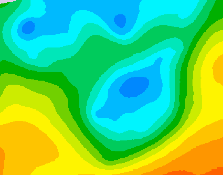 GDPS 500 millibar geopotential height 096 hour forecast chart for Canada based on 2026/05/03 1200Z data