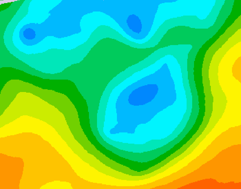 GDPS 500 millibar geopotential height 102 hour forecast chart for Canada based on 2026/05/03 1200Z data