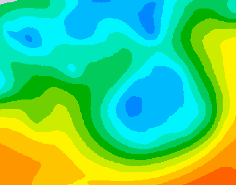 GDPS 500 millibar geopotential height 126 hour forecast chart for Canada based on 2026/05/03 1200Z data