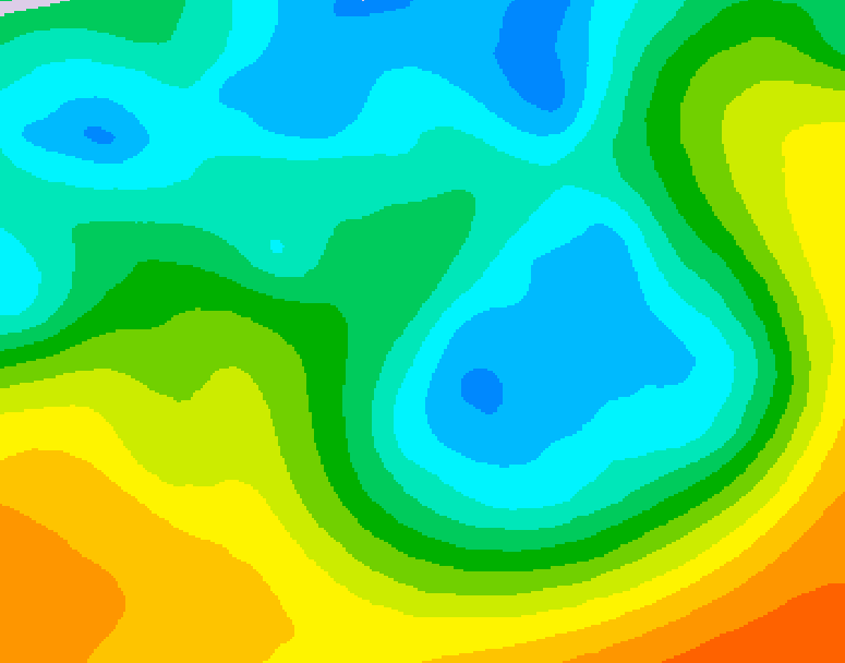 GDPS 500 millibar geopotential height 132 hour forecast chart for Canada based on 2026/05/03 1200Z data
