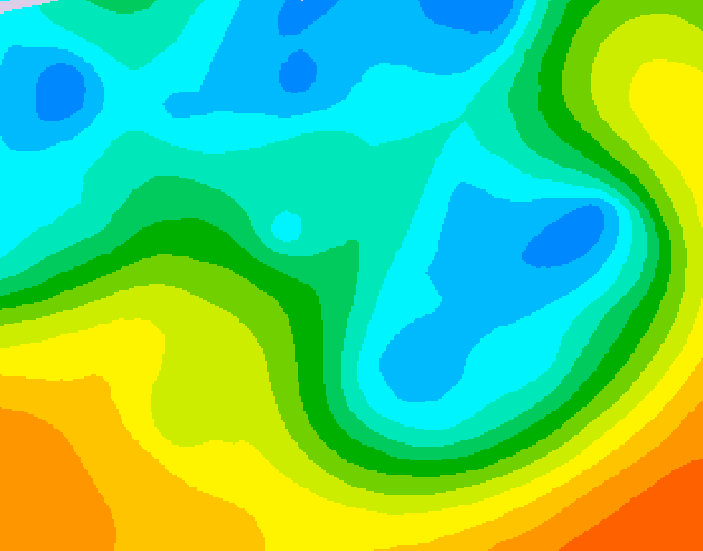 GDPS 500 millibar geopotential height 150 hour forecast chart for Canada based on 2026/05/03 1200Z data