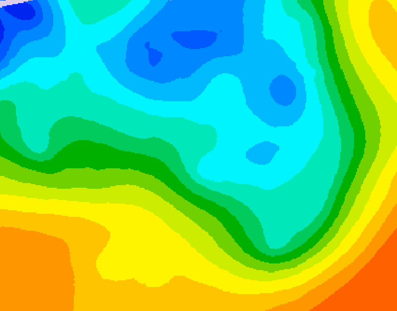 GDPS 500 millibar geopotential height 180 hour forecast chart for Canada based on 2026/05/03 1200Z data