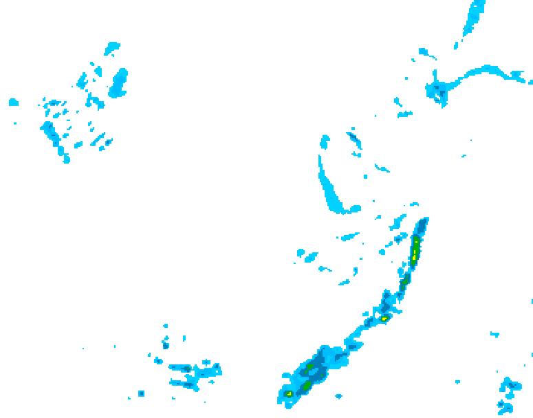 GDPS precipitation 060 hour forecast chart for Canada based on 2026/05/03 1200Z data