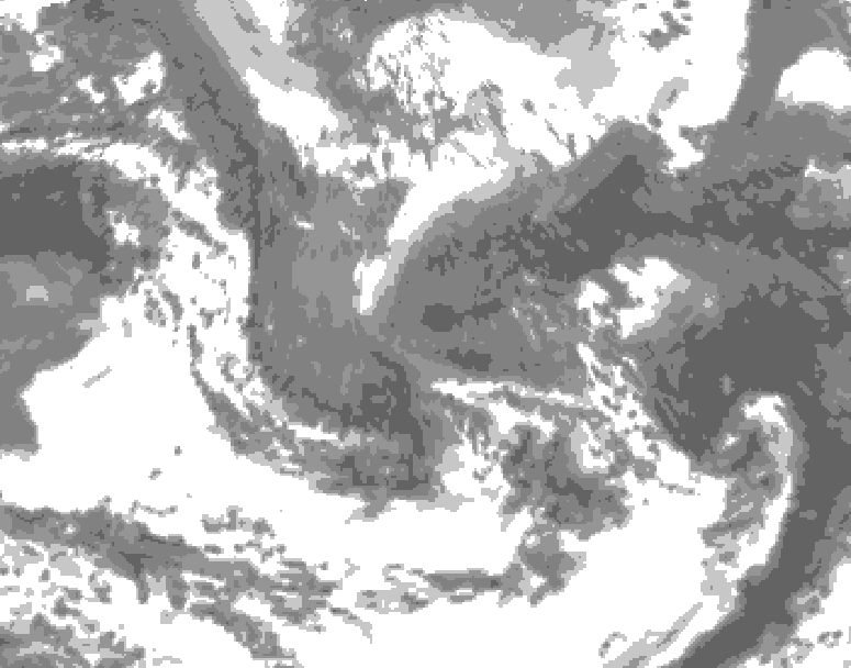 GDPS total cloud 024 hour forecast chart for Canada based on 2026/05/03 0000Z data
