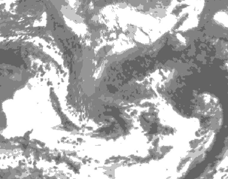GDPS total cloud 030 hour forecast chart for Canada based on 2026/05/03 0000Z data