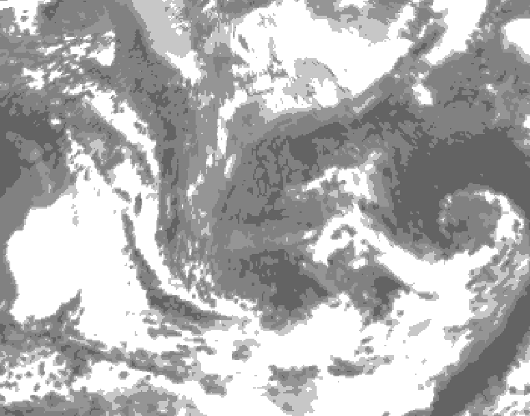 GDPS total cloud 036 hour forecast chart for Canada based on 2026/05/03 0000Z data