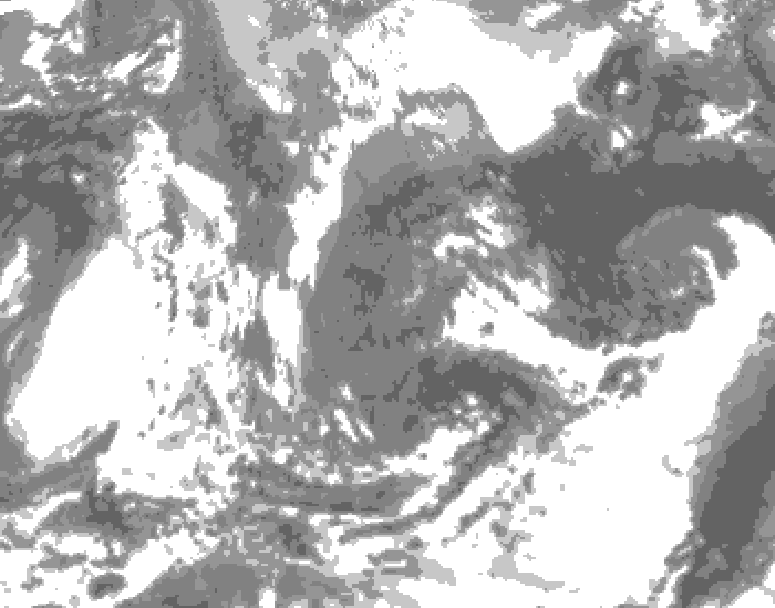 GDPS total cloud 048 hour forecast chart for Canada based on 2026/05/03 0000Z data