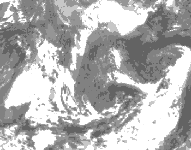 GDPS total cloud 054 hour forecast chart for Canada based on 2026/05/03 0000Z data
